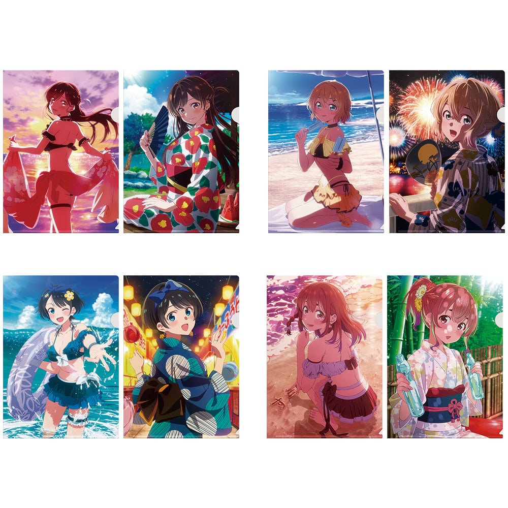 Bandai Ichiban Kuji [Play Online] Ichiban Kuji - Rent A Girlfriend - Satisfaction Level 4 Summer Scenery Love Scenery F Prize -  Clear File Set